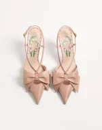 Valentino Bowow Slingback Pumps In Kidskin 85Mm - Image 5